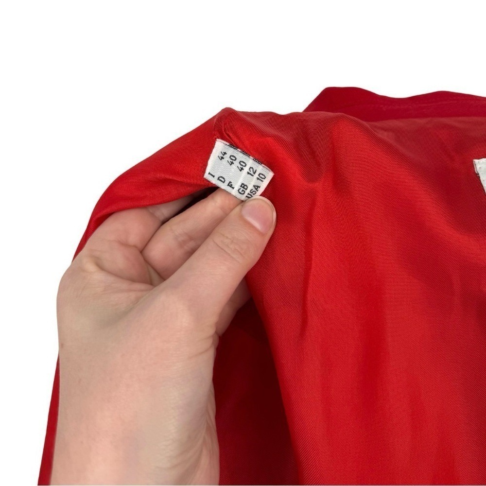 Moschino Cheap and Chic Vintage Double Breasted Wool Blazer Bright Red 10 Italy - Picture 13 of 16